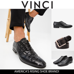 The Randor Black Crocodile Leather Oxford Shoe