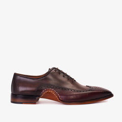 The Royal Hand Craft Burgundy Wingtip Oxford Shoe
