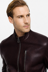 The Blanchard Burgundy Leather Jacket