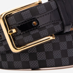 The Monte Carlo Black Leather Belt
