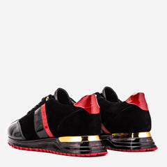 The Inferno Black Red Leather Sneaker