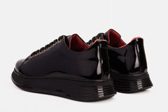 The Peklin Patent Black Leather Sneaker