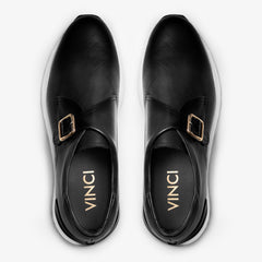 The Torino Black Leather Sneaker