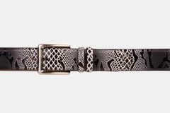 The Milano Black\/White Leather Belt Limited Edition