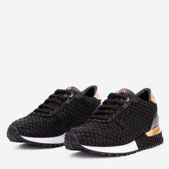 The Scarlet Black Leather Sneaker