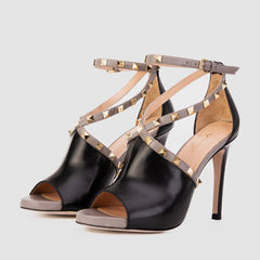 The Ribnica Black Leather Ankle Strap Sandal