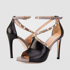 The Ribnica Black Leather Ankle Strap Sandal