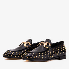 The Jupiter Shoe Black Spike Leather Bit Dress Loafer Limited Edition Shoe
