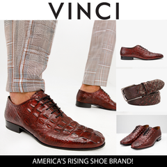The Randor Burgundy Crocodile Leather Oxford Shoe