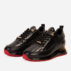The Marseille Black Leather Sneaker