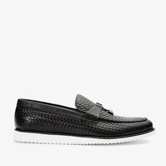 The Sperry Black Leather Tassel Loafer Shoe