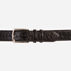 The Johannesburg Black Leather Belt