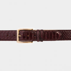 The Bethesda Burgundy pythn Sneak Leather Belt