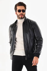 Monza Vintage Black Lambskin Leather Jacket