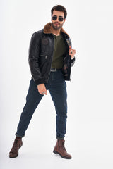 The Northway Black Lambskin Leather Jacket