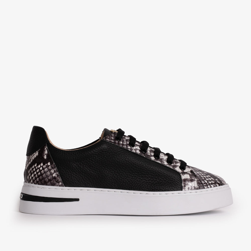 The Burano Black White Leather Sneaker
