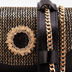 The Valencia Black Gold Handbag