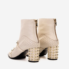The Valentina Leather Block Heel Boot