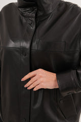 The Ravessa Reversible Black Leather Jacket
