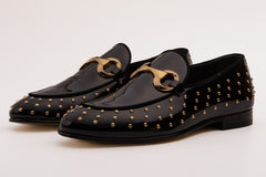 The Jupiter Shoe Black Spike Leather Bit Dress Loafer Limited Edition Shoe