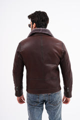 The Cortina Brown Shearling Leather Jacket