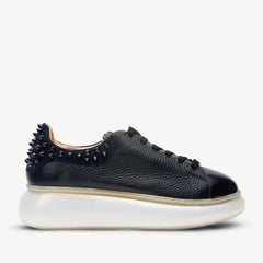 The Venezia Dark Blue Leather Sneaker