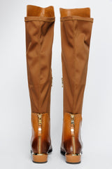 The Fairoks Tan Leather Knee High Boot
