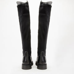 The Harmony Belle Black Leather Knee High Boot