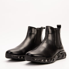 The Apex Black Leather Chelsea Boot