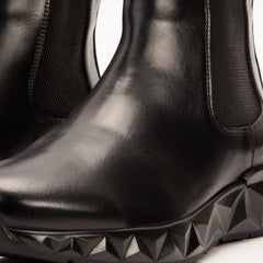 The Apex Black Leather Chelsea Boot