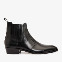 The Sorhag Black Leather Dress Boot