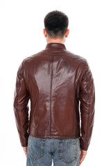 The Falcon Cognac Brown Smooth Leather Jacket