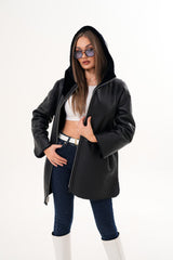 The Portofino Black Reversible Shearling Jacket