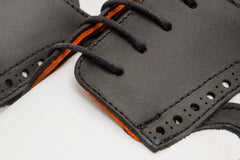 The Neiva Black White Wingtip Semi Brogue Derby Shoe