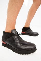 The Kagan Black Wingtip Chukka Sneaker Boot