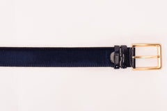 The Casaletti Navy Blue Leather Belt
