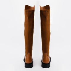 The Harmony Belle Tan Leather Knee High Boot