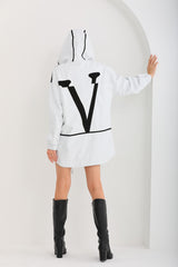 The Vega White Reversible Leather Jacket
