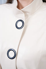 The Odessa Cream Leather Jacket