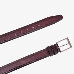 The Everest Rockwell BurgundyLeather Belt
