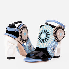 The Parama Blue Leather Ankle Strap Sandal