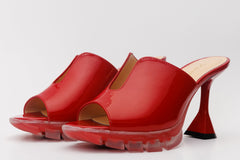 The Caratal Red Patent Leather Sandal