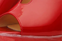 The Caratal Red Patent Leather Sandal