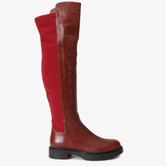 The Harmony Belle Burgundy Leather Knee High Boot