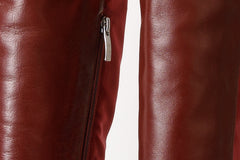 The Harmony Belle Burgundy Leather Knee High Boot