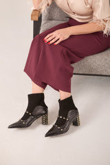 The Valentina Leather Block Heel Boot