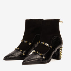 The Valentina Leather Block Heel Boot