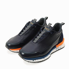 The Milford Navy Blue Leather Sneaker