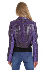 The Rubert Purple Pyht Leather Jacket