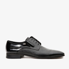 The San Severo Black Patent Leather Derby Shoe